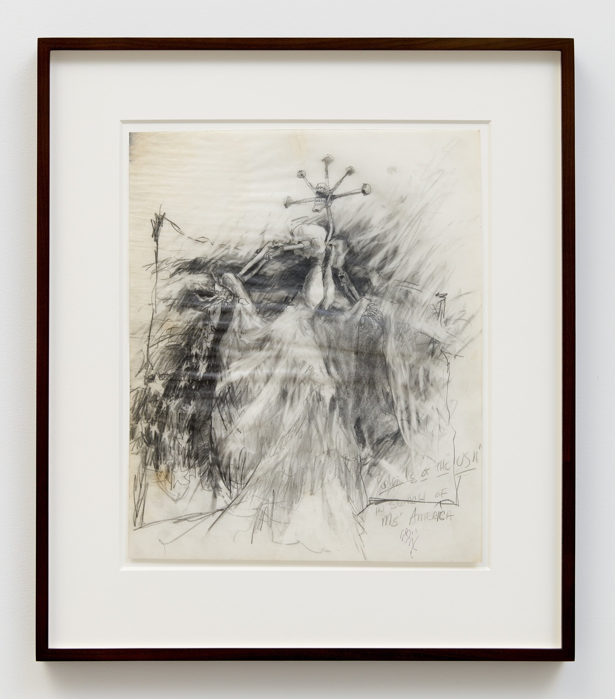 Ed Bereal, <i>Untitled (Preparatory Sketch)</i>, 1990. Graphite on vellum 16 3/4 x 14 in (42.5 x 35.6 cm)